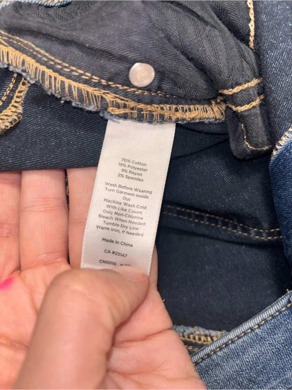 Talbots Blue Stretch Denim Women's Straight Cropped Jeans